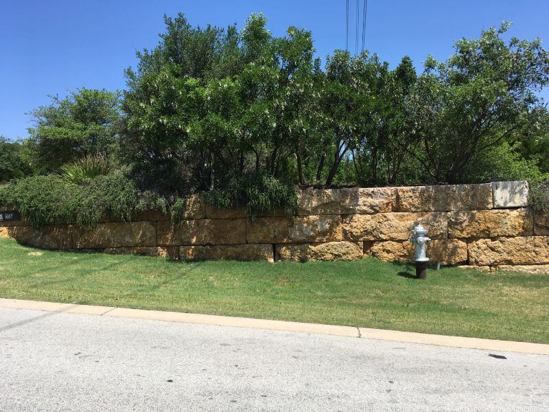 Limestone blocks wall