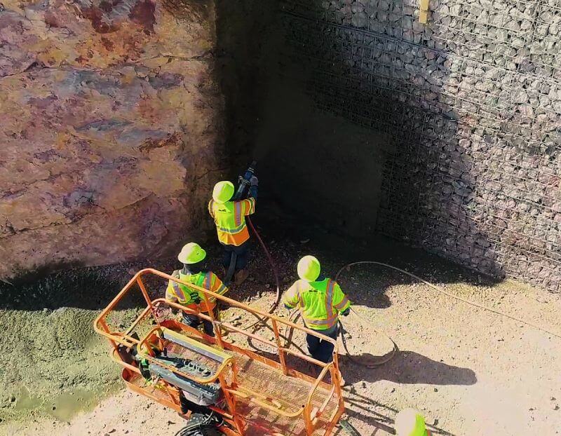 Shotcrete application