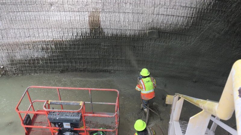 Shotcrete application